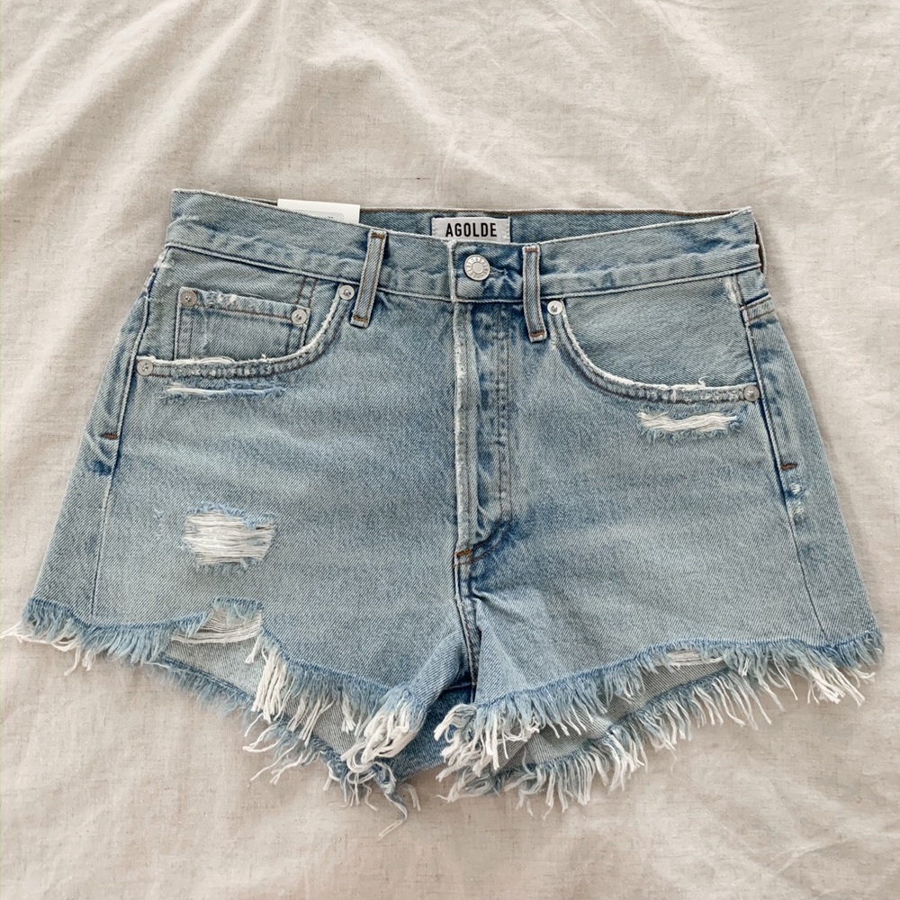 Agolde Parker Shorts in color Bitter size 24